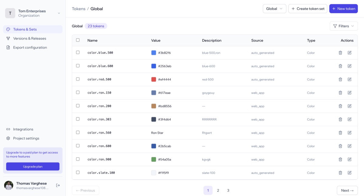 Fragmento — Figma token sync